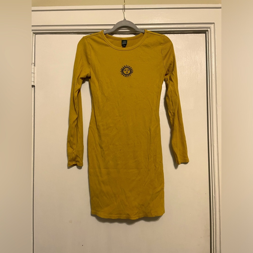 Long Sleeve Ribbed Sunshine Dress